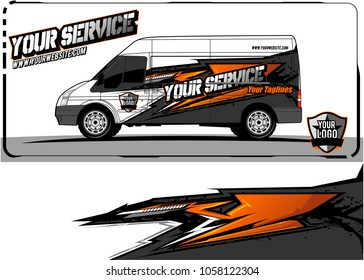 van graphic kit. Abstract racing graphic background for car, truck, van, boat wrapping decals. can use for other background graphic needed too.
