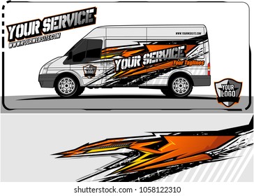 van graphic kit. Abstract racing graphic background for car, truck, van, boat wrapping decals. can use for other background graphic needed too.