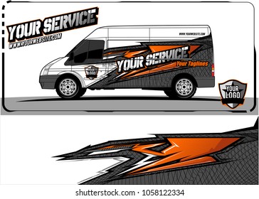 van graphic kit. Abstract racing graphic background for car, truck, van, boat wrapping decals. can use for other background graphic needed too.