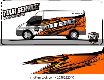 van graphic kit. Abstract racing graphic background for car, truck, van, boat wrapping decals. can use for other background graphic needed too.