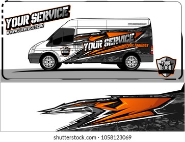 van graphic kit. Abstract racing graphic background for car, truck, van, boat wrapping decals. can use for other background graphic needed too.