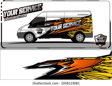 van graphic kit. Abstract racing graphic background for car, truck, van, boat wrapping decals. can use for other background graphic needed too.