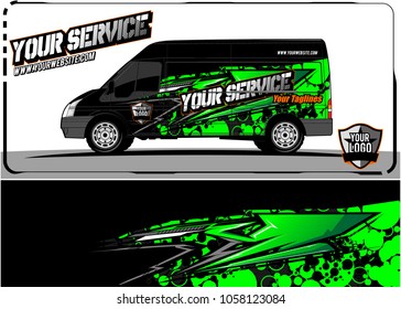 van graphic kit. Abstract racing graphic background for car, truck, van, boat wrapping decals. can use for other background graphic needed too.