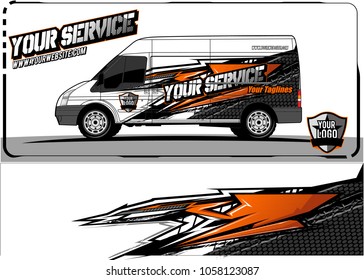 van graphic kit. Abstract racing graphic background for car, truck, van, boat wrapping decals. can use for other background graphic needed too.