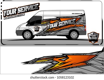 van graphic kit. Abstract racing graphic background for car, truck, van, boat wrapping decals. can use for other background graphic needed too.