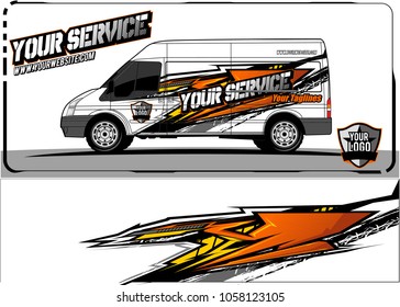van graphic kit. Abstract racing graphic background for car, truck, van, boat wrapping decals. can use for other background graphic needed too.