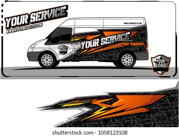 van graphic kit. Abstract racing graphic background for car, truck, van, boat wrapping decals. can use for other background graphic needed too.