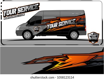 van graphic kit. Abstract racing graphic background for car, truck, van, boat wrapping decals. can use for other background graphic needed too.