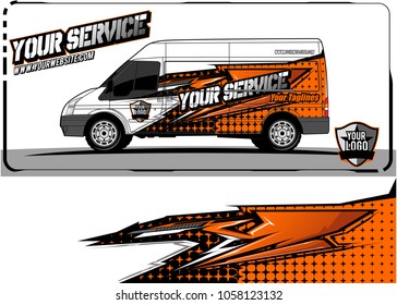 van graphic kit. Abstract racing graphic background for car, truck, van, boat wrapping decals. can use for other background graphic needed too.