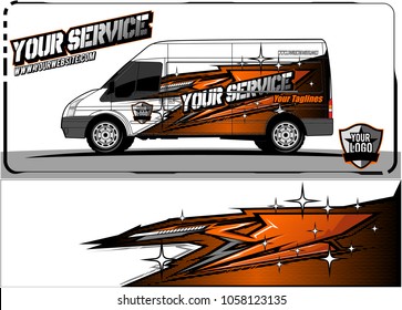 van graphic kit. Abstract racing graphic background for car, truck, van, boat wrapping decals. can use for other background graphic needed too.