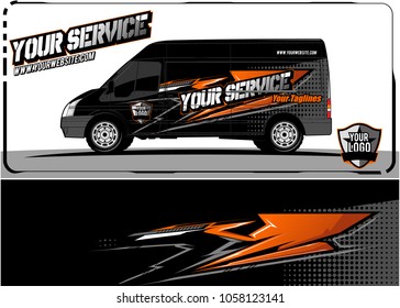 van graphic kit. Abstract racing graphic background for car, truck, van, boat wrapping decals. can use for other background graphic needed too.