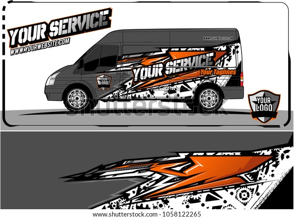 van graphic kit. Abstract racing graphic\
background for car, truck, van, boat wrapping decals. can use for\
other background graphic needed\
too.