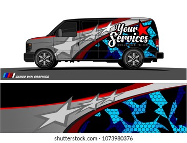 Van Graphic vector. abstract curved shape with camouflage background