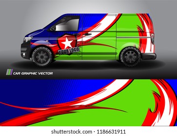 Van Graphic vector. abstract curved shape with camouflage background
