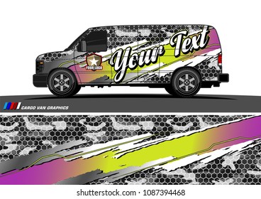 van graphic vector. modern camouflage design for vehicle graphics vinyl wrap