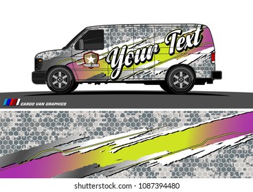 van graphic vector. modern camouflage design for vehicle graphics vinyl wrap