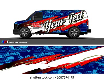 van graphic vector. modern camouflage design for vehicle graphics vinyl wrap