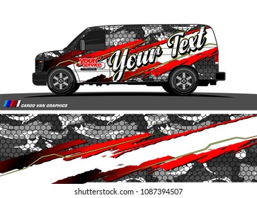 van graphic vector. modern camouflage design for vehicle graphics vinyl wrap