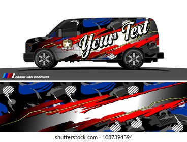 van graphic vector. modern camouflage design for vehicle graphics vinyl wrap