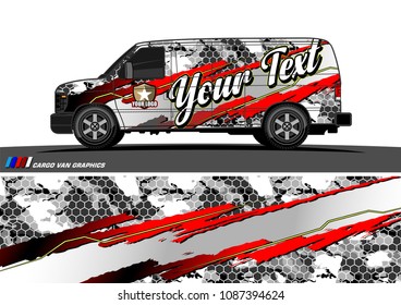 van graphic vector. modern camouflage design for vehicle graphics vinyl wrap
