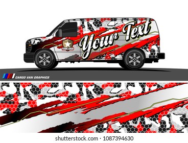 van graphic vector. modern camouflage design for vehicle graphics vinyl wrap