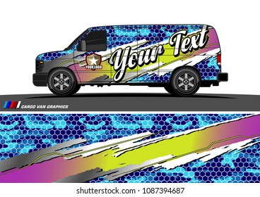 van graphic vector. modern camouflage design for vehicle graphics vinyl wrap