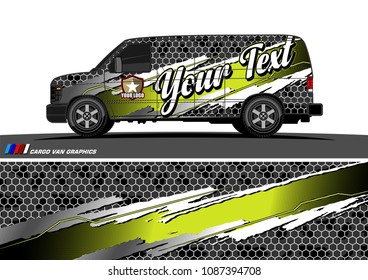 van graphic vector. modern camouflage design for vehicle graphics vinyl wrap