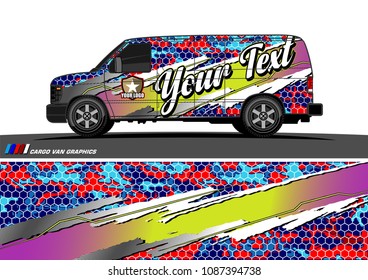 van graphic vector. modern camouflage design for vehicle graphics vinyl wrap