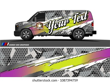 van graphic vector. modern camouflage design for vehicle graphics vinyl wrap