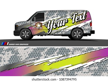 van graphic vector. modern camouflage design for vehicle graphics vinyl wrap
