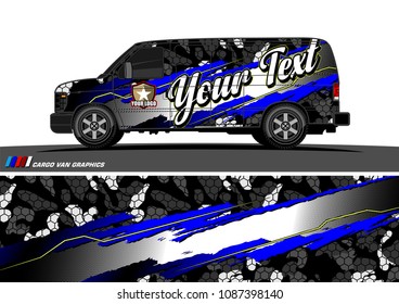 van graphic vector. modern camouflage design for vehicle graphics vinyl wrap