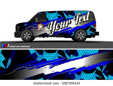 van graphic vector. modern camouflage design for vehicle graphics vinyl wrap