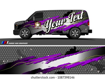 van graphic vector. modern camouflage design for vehicle graphics vinyl wrap