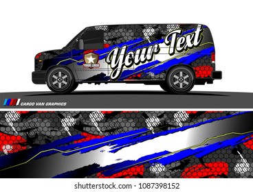van graphic vector. modern camouflage design for vehicle graphics vinyl wrap