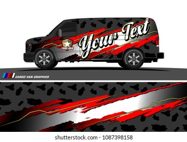 van graphic vector. modern camouflage design for vehicle graphics vinyl wrap