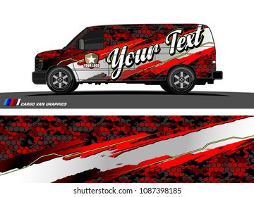 van graphic vector. modern camouflage design for vehicle graphics vinyl wrap
