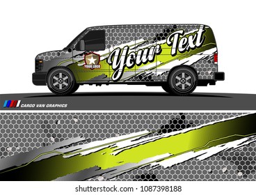 van graphic vector. modern camouflage design for vehicle graphics vinyl wrap