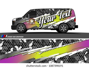 van graphic vector. modern camouflage design for vehicle graphics vinyl wrap