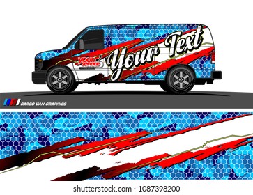 van graphic vector. modern camouflage design for vehicle graphics vinyl wrap