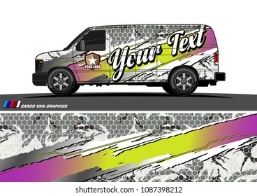 van graphic vector. modern camouflage design for vehicle graphics vinyl wrap