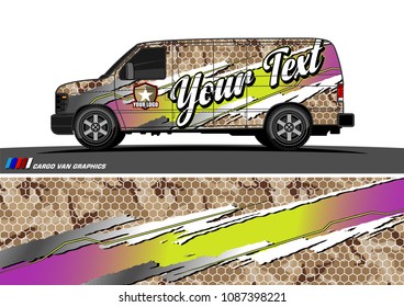 van graphic vector. modern camouflage design for vehicle graphics vinyl wrap