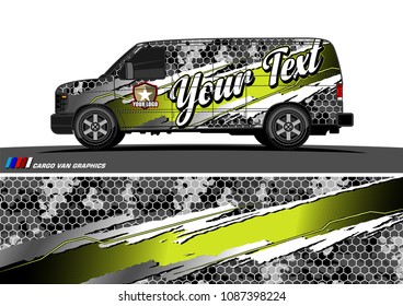 van graphic vector. modern camouflage design for vehicle graphics vinyl wrap