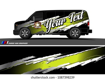 van graphic vector. modern camouflage design for vehicle graphics vinyl wrap