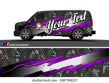 van graphic vector. modern camouflage design for vehicle graphics vinyl wrap