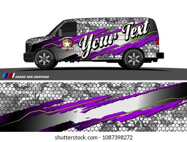 van graphic vector. modern camouflage design for vehicle graphics vinyl wrap