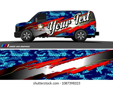 van graphic vector. modern camouflage design for vehicle graphics vinyl wrap