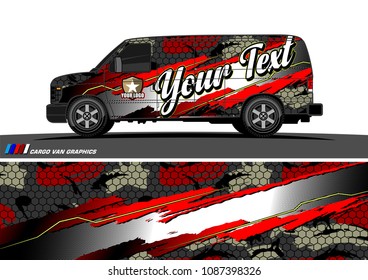 van graphic vector. modern camouflage design for vehicle graphics vinyl wrap