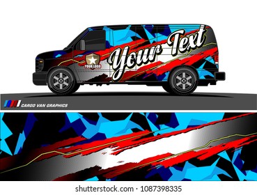 van graphic vector. modern camouflage design for vehicle graphics vinyl wrap
