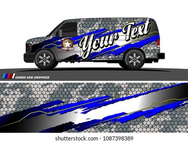 van graphic vector. modern camouflage design for vehicle graphics vinyl wrap