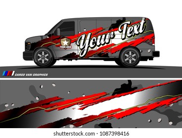 van graphic vector. modern camouflage design for vehicle graphics vinyl wrap